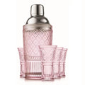 Claro Blush Cocktail Shaker with 4 Shooters, Set of 5 - Bar